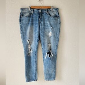GAP Women’s 31R Sexy Boyfriend Distressed Hi-Rise Jeans